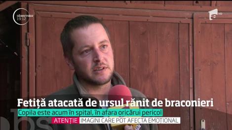 Fetiţă de numai 12 ani, la un pas să fie sfâşiată, chiar sub ochii fraţilor ei, de un urs rănit de braconieri
