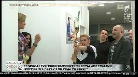 Provocare cu probleme pentru Roxana Ciuhulescu, regina adrenalinei: "Este prima dată când trag cu arcul"