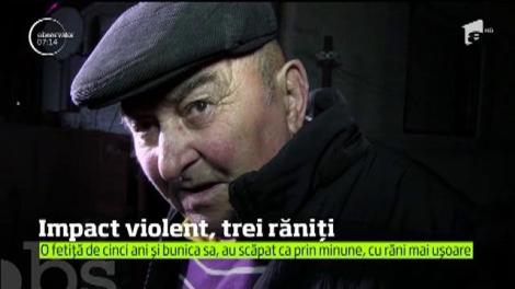 Impact violent de dimineaţă pe un drum naţional din Bistriţa-Năsăud
