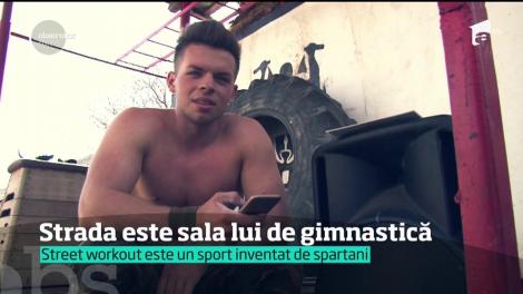 Pentru un adolescent din Bacău strada este sala lui de gimnastică