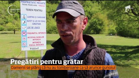 Din ce în ce mai puține locuri amenajate pentru picnic.  La Buzău există un singur spaţiu unde localnicii pot să aşeze un grătar