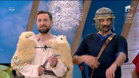 Platoul de la Neatza, transformat în câmp de bătălie! Dacul Dani Oţil şi Centurionul Răzvan Simion s-au luptat, în direct: "Ia, zi, picioare goale, când ne faci un dans?"