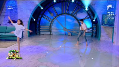 Arta dansului le curge prin vene. Anne-Marie Zaharia și Cătălin Bucureșteanu, dans contemporan de excepţie, la Neatza. Bravo, copii talentați!