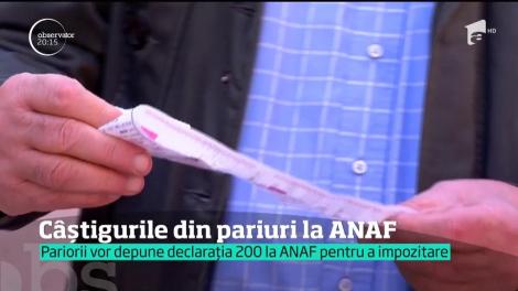 Pariorii trebuie să declare câștigurile la ANAF