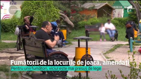 Fumătorii de la locurile de joacă, amendaţi! Mare, mare grijă, vicioșilor!