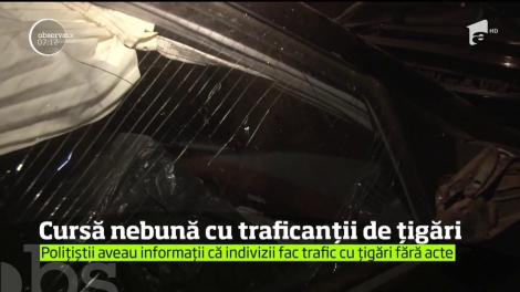 Trei indivizi suspectaţi de trafic cu ţigări de contrabandă au pornit într-o cursă nebună cu poliţia pe urme, pe DN 6