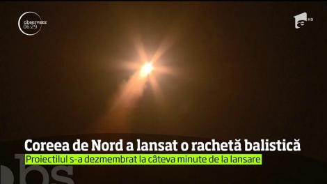 Coreea de Nord a lansat o nouă rachetă balistică