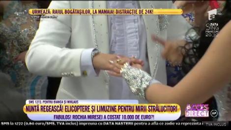 Nuntă regească! Elicoptere și limuzine pentru Bianca şi Miklaus, mirii strălucitori