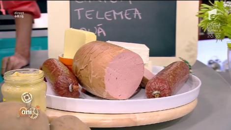 Mâncare ca-n anii '90! Cartofi prăjiți cu ouă și brânză rasă și sandviș cu parizer, salam și muștar lungit cu apă!