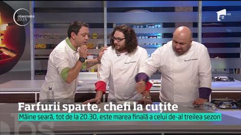Nervi, lacrimi şi emoţii, în semifinala Chefi la cuțite