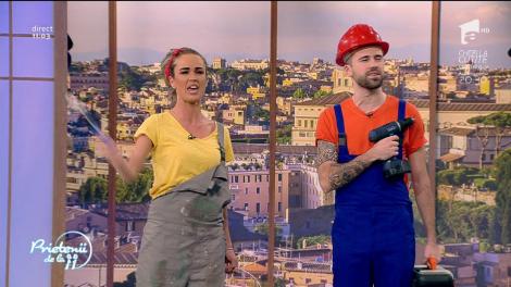 Diana Munteanu, într-o vestimentație neobișnuită. Cum arată o blondă superbă în salopetă și trafalet!