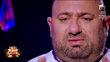 Chef Scărlătescu a plâns și și-a cerut iertare în fața colegilor de jurizare: ”Vă iubesc la fel de mult, chiar dacă am fost un nemermic sezonul ăsta!”