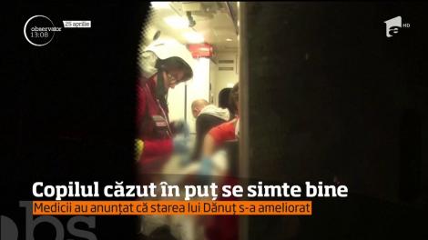 Veşti bune! Starea lui Dănuţ, copilul de un an şi opt luni salvat din puţ, s-a ameliorat