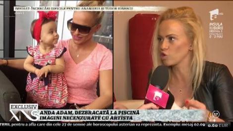 Dezbrăcată la piscină, Anda Adam a dat nas în nas cu celebrul artist Dr Alban