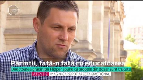 Părinții, față-n față cu educatoarea care le-a lovit copiii, de la grădiniţa Flipper din Capitală