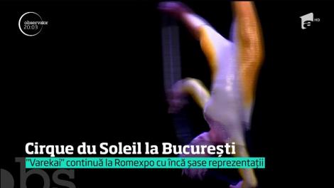 Cirque du Soleil a adus spectacolul "Varekai" la București! Show-ul are în centru legenda lui Icar, cel care a încercat să zboare până la soare cu o pereche de aripi confecţionate de el