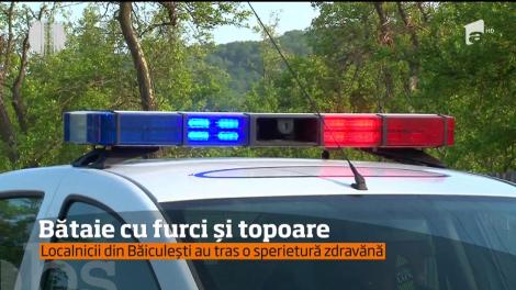 Au fost lupte cu furci şi topoare într-o localitate liniştită din Argeş