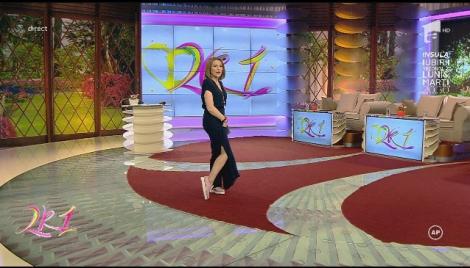 Mirela Vaida nu îşi arată vârsta! Cu ce a venit îndrăgita prezentatoare TV încălţată la emisiune