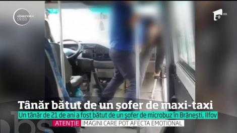 Un tânăr de 21 de ani a fost bătut de un șofer de microbuz în Brănești, Ilfov