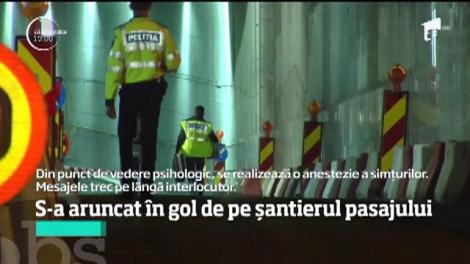 Un tânăr de 29 de ani s-a aruncat în gol de pe șantierul pasajului de la Piaţa Sudului din Capitală