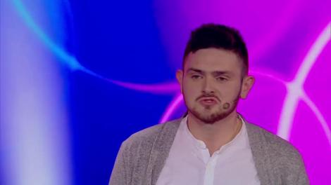 Mircea Serediuc, număr de stand up comedy pe scena iUmor! Jurații și publicul nu schițează niciun zâmbet