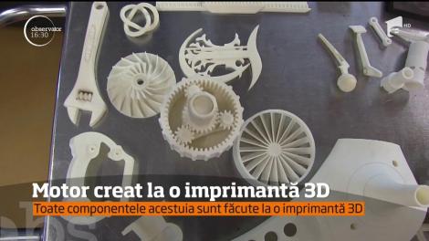 Un cercetător de la Universitatea Transilvania, din Brașov, a creat un motor la o imprimantă 3D