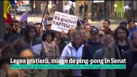 Proiectul legii grațierii a fost întors la Comisie, imediat după ce a fost votat