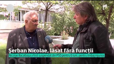 Nicolae Bacalbașa a fost suspendat din PSD pentru șase luni, pentru limbaj injurios