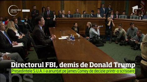 Surpriză de proporții! Donald Trump l-a demis pe directorul FBI, James Comey: "Nu este capabil"