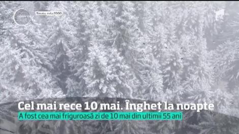 Cel mai rece 10 mai. La munte a nins ca în mijlocul iernii, iar în restul ţării vremea a fost friguroasă