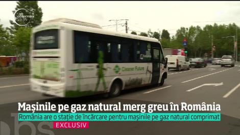 Mașinile pe gaz natural merg greu în România