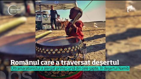 Ultramaratonistul Andrei Gligor a alergat prima cursă din cele șapte, în deșertul Namib