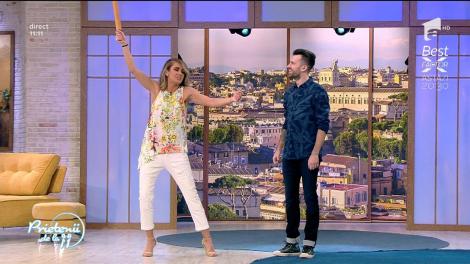 Fuge de șoricei și stă la distanță de păsări. Însă, de data aceasta, Diana Muntean s-a înarmat serios, de teama cârtițelor: "M-am înartmat cu un făcăleţ"