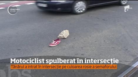 Teribilismul şi inconştienţa unui motociclist de numai 18 ani, din Arad, puteau să îl coste viaţa