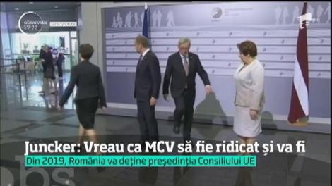 Preşedintele Comisiei Europene, Jean Claude Juncker, a dat asigurări că Mecanismul de Cooperare şi Verificare va fi ridicat şi România va intra în Schengen până în 2019