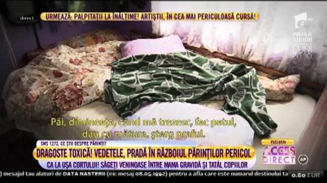 Săgeți veninoase între mama gravidă și tatăl copiilor. Bărbatul spune că nevasta îl înșeală cu tot satul, iar femeia susține că acesta bea în de stinge!