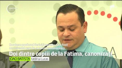 Un secol de la MIRACOL! Papa Francisc îi va canoniza pe doi dintre copiii care au avut viziuni la Fatima acum un secol