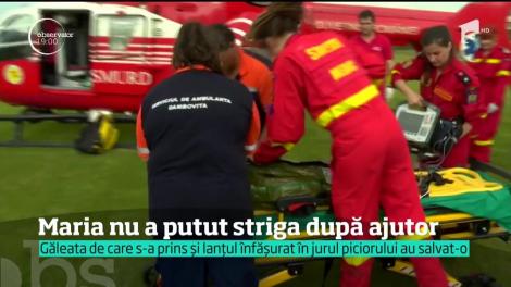 Maria, fetiţa salvată de pompieri din fântână, s-a întors acasă