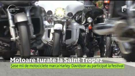 Şase mii de motociclete marca Harley-Davidson au participat la festivalul organizat în Saint Tropez