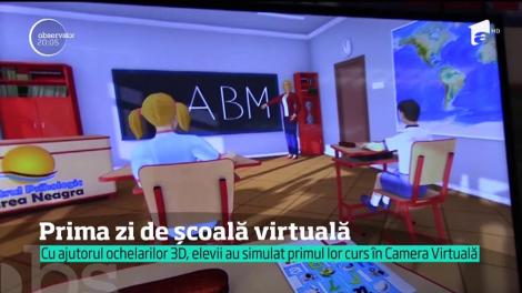 Pentru copii, saltul de la grădiniţă la şcoală este o provocare. Ca să-i ajute în marea tranziţie, un psiholog din Constanţa i-a introdus într-o clasă virtuală, cu ajutorul ochelarilor 3D