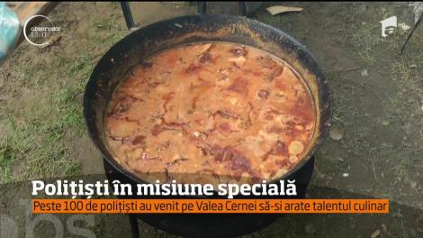 Peste 100 de polițiști au venit pe Valea Cernei să-și arate talentul culinar