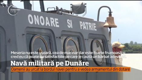 După o jumătate de veac, pe Dunăre, la Moldova Veche, a intrat în port o navă militară