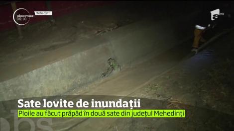 Ploile au făcut prăpăd în două sate din judeţul Mehedinţi