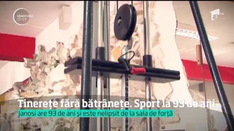 Tinereţe fără bătrâneţe! La 93 de ani, un senior din Reghin nu lipseşte o zi din sala de fitness