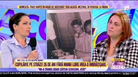 Copilărie pe străzi! Loredana aşteaptă de 26 de ani o îmbrăţisare de la mama ei. Cum se apără femeia: "Am rămas gravidă, părinţii m-au dat afară, apoi am născut. Am fost bătută"