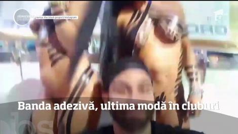 Designerul Joel Alvarez a lansat un nou trend în materie de vestimentaţie de club: ţinutele din bandă adezivă!