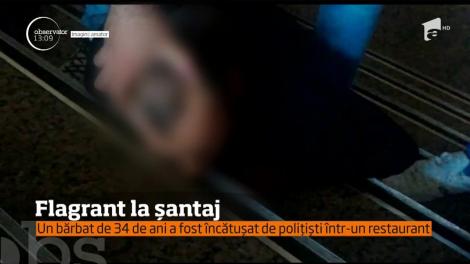 Flagrant într-un restaurant din Constanţa. Poliţiştii au reţinut un bărbat care l-a şantajat pe patronul localului în care a lucrat