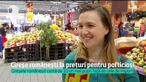 Cireşele româneşti se vând cu 10 lei/kg