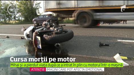 O plimbare cu motocicleta s-a incheiat tragic pentru un bărbat de 36 de ani. O maşină ce i-a ieşit în cale pe centura Buzăului i-a oprit definitiv drumul