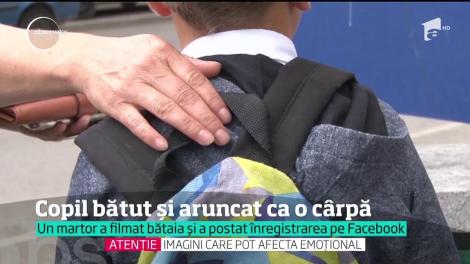 Imagini șocante! Un trecător l-a filmat și a pus clipul pe internet: Un bunic a bătut, a jignit şi aruncat ca pe o cârpă un băieţel de numai şase ani, care se certase cu nepotul său
